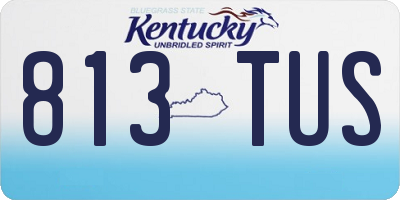 KY license plate 813TUS