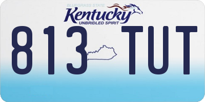 KY license plate 813TUT