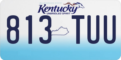 KY license plate 813TUU