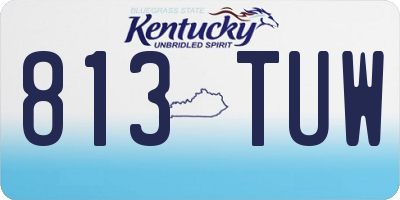 KY license plate 813TUW