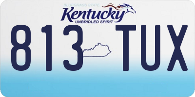 KY license plate 813TUX