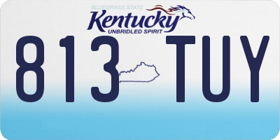 KY license plate 813TUY