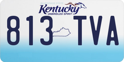 KY license plate 813TVA