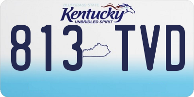 KY license plate 813TVD