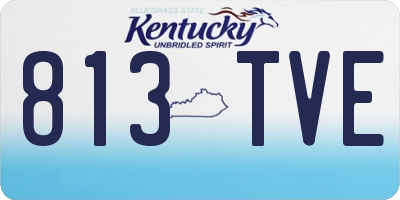 KY license plate 813TVE