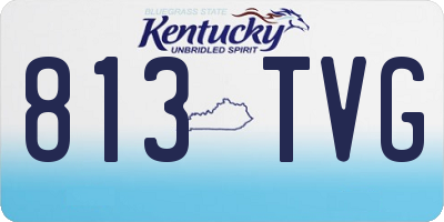 KY license plate 813TVG