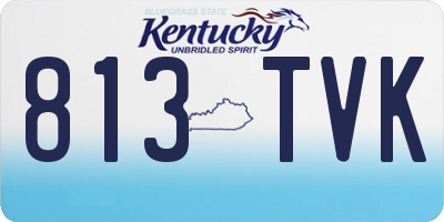 KY license plate 813TVK