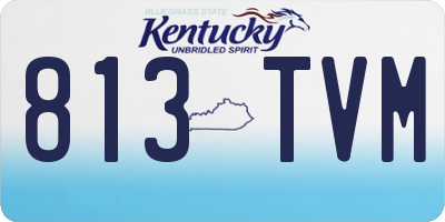 KY license plate 813TVM