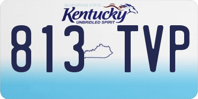 KY license plate 813TVP