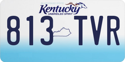 KY license plate 813TVR