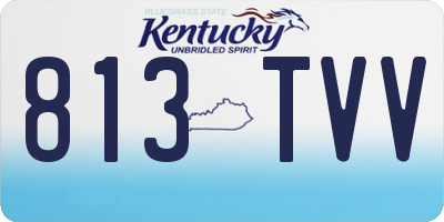 KY license plate 813TVV