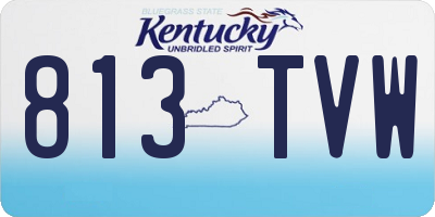 KY license plate 813TVW