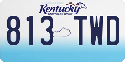 KY license plate 813TWD