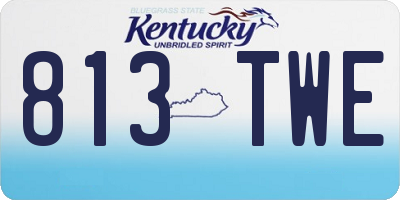 KY license plate 813TWE