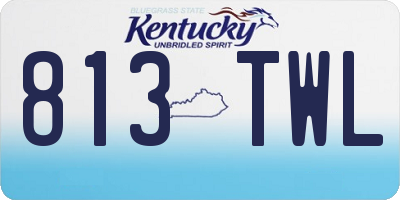 KY license plate 813TWL