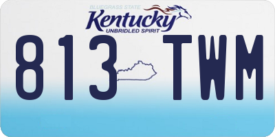 KY license plate 813TWM
