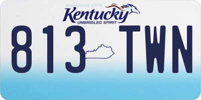 KY license plate 813TWN