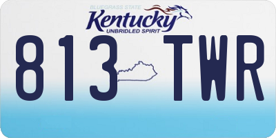 KY license plate 813TWR