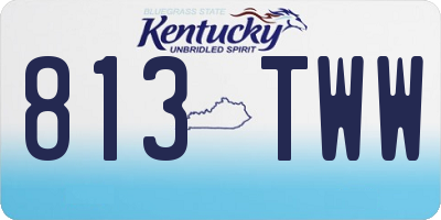 KY license plate 813TWW