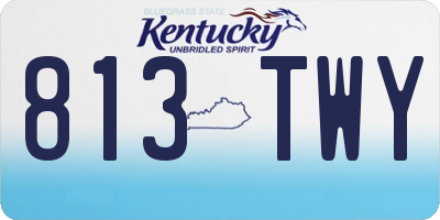 KY license plate 813TWY