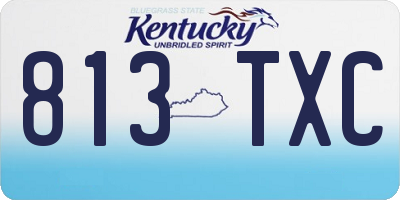 KY license plate 813TXC