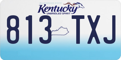 KY license plate 813TXJ