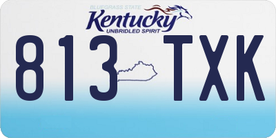 KY license plate 813TXK