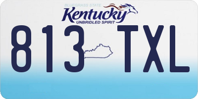 KY license plate 813TXL