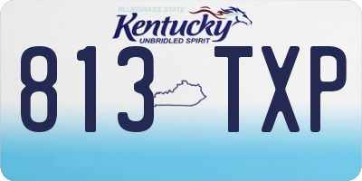 KY license plate 813TXP