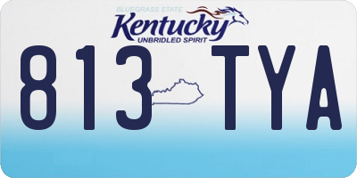 KY license plate 813TYA