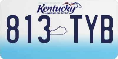 KY license plate 813TYB