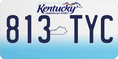 KY license plate 813TYC