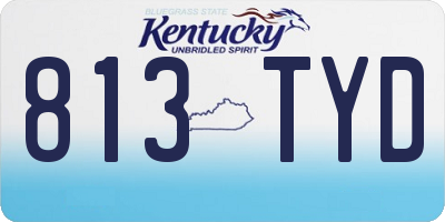 KY license plate 813TYD