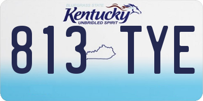 KY license plate 813TYE