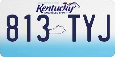 KY license plate 813TYJ