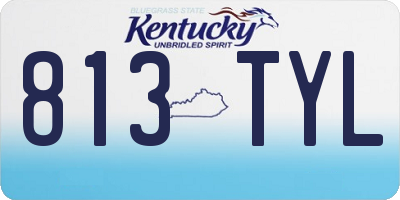 KY license plate 813TYL