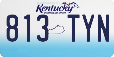 KY license plate 813TYN