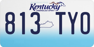 KY license plate 813TYO