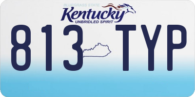 KY license plate 813TYP