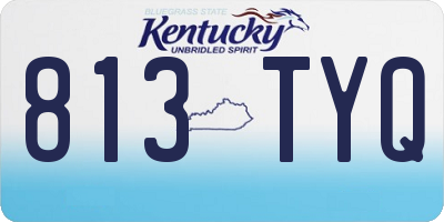 KY license plate 813TYQ