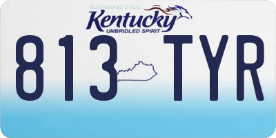KY license plate 813TYR