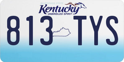 KY license plate 813TYS