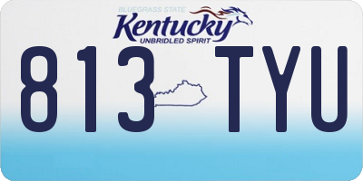 KY license plate 813TYU