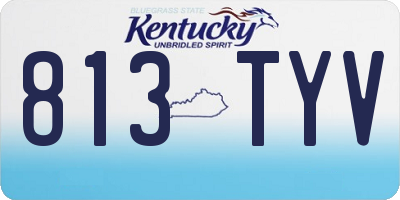 KY license plate 813TYV