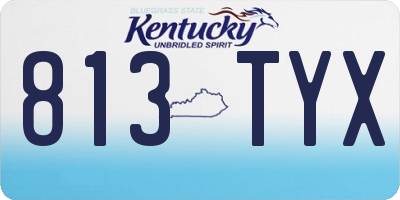 KY license plate 813TYX