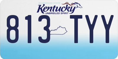 KY license plate 813TYY