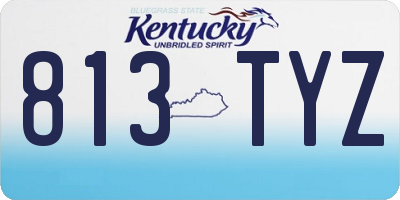 KY license plate 813TYZ