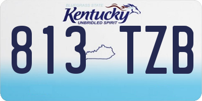 KY license plate 813TZB