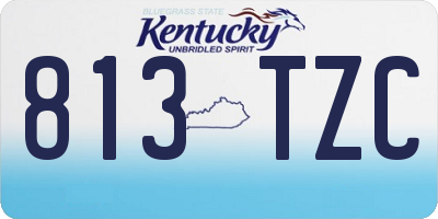KY license plate 813TZC