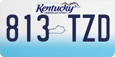 KY license plate 813TZD